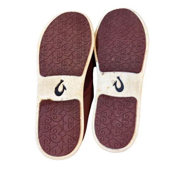 OluKai Pehuea Slip On Loafer Sneakers in Red Sea Salt Burgundy Size 12 Women’s - Picture 5 of 7